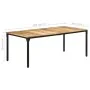 Rough mango wood dining table 200x100x76 cm by , Kitchen and dining tables - Ref: Foro24-321976, Price: 366,03 €, Discount: %