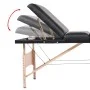 Klappbare Massageliege 3 Zonen 10 cm dick schwarz von vidaXL, Massageliegen - Ref: Foro24-110153, Preis: 224,41 €, Rabatt: %
