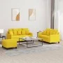 Juego de sofás con cojines 3 piezas tela amarillo claro by , Sofas - Ref: Foro24-3201661, Price: 418,79 €, Discount: %