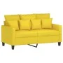 Juego de sofás con cojines 3 piezas tela amarillo claro by , Sofas - Ref: Foro24-3201661, Price: 418,79 €, Discount: %