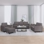 Juego de sofás con cojines 4 piezas cuero sintético gris by , Sofas - Ref: Foro24-3201747, Price: 638,14 €, Discount: %
