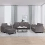 Sofagarnitur mit 4-teiligen Kissen aus grauem Kunstleder. von , Sofas - Ref: Foro24-3201747, Preis: 628,90 €, Rabatt: %