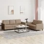 Zweiteiliges Sofaset mit Kissen aus synthetischem Capuccino-Leder. von , Sofas - Ref: Foro24-3201764, Preis: 450,25 €, Rabatt: %