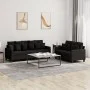 Juego de sofás con cojines 2 piezas tela negro by , Sofas - Ref: Foro24-3201668, Price: 482,21 €, Discount: %