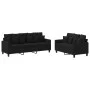 Juego de sofás con cojines 2 piezas tela negro by , Sofas - Ref: Foro24-3201668, Price: 482,21 €, Discount: %