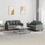 Juego de sofás con cojines 2 piezas tela gris oscuro by , Sofas - Ref: Foro24-3201649, Price: 420,22 €, Discount: %