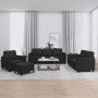 Juego de sofás con cojines 4 piezas cuero sintético negro by , Sofas - Ref: Foro24-3201745, Price: 638,03 €, Discount: %
