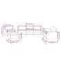 Sofagarnitur mit 4-teiligen Kissen aus schwarzem Kunstleder. von , Sofas - Ref: Foro24-3201745, Preis: 639,10 €, Rabatt: %