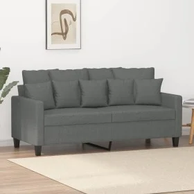 Sofá de 2 plazas de tela gris oscuro 140 cm by , Sofas - Ref: Foro24-359268, Price: 207,60 €, Discount: %