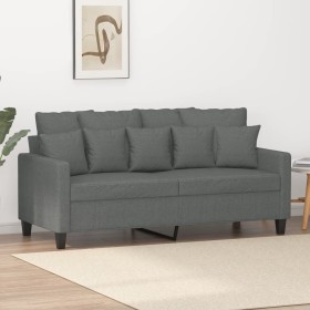 Zweiplätziges Sofa aus dunkelgrauem Stoff, 140 cm. von , Sofas - Ref: Foro24-359268, Preis: 207,94 €, Rabatt: %
