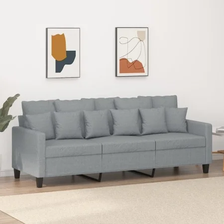 Dreisitziges Sofa aus hellgrauem Stoff, 180 cm. von , Sofas - Ref: Foro24-359275, Preis: 252,04 €, Rabatt: %