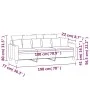 Dreisitziges Sofa aus hellgrauem Stoff, 180 cm. von , Sofas - Ref: Foro24-359275, Preis: 252,04 €, Rabatt: %