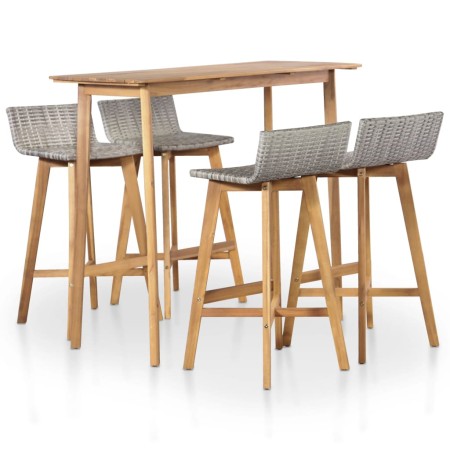 Garden dining set 5 pieces solid acacia wood by vidaXL, Garden sets - Ref: Foro24-44222, Price: 402,19 €, Discount: %