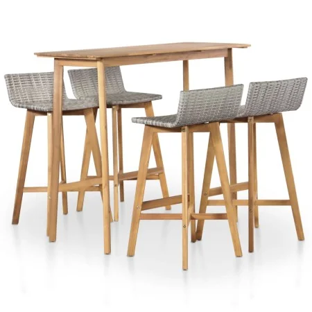 Garden dining set 5 pieces solid acacia wood by vidaXL, Garden sets - Ref: Foro24-44222, Price: 402,19 €, Discount: %
