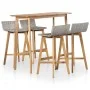 Garden dining set 5 pieces solid acacia wood by vidaXL, Garden sets - Ref: Foro24-44222, Price: 402,19 €, Discount: %