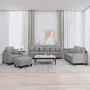 Juego de sofás con cojines 4 piezas tela gris claro de , Sofás - Ref: Foro24-3201640, Precio: 680,82 €, Descuento: %