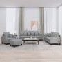 Sofagarnitur mit 4-teiligen Kissen, helles graues Gewebe. von , Sofas - Ref: Foro24-3201640, Preis: 706,72 €, Rabatt: %