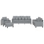 Juego de sofás con cojines 4 piezas tela gris claro by , Sofas - Ref: Foro24-3201640, Price: 706,72 €, Discount: %