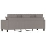 Sofá de 3 plazas de tela gris taupe 180 cm by , Sofas - Ref: Foro24-359282, Price: 277,95 €, Discount: %