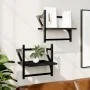 Wandregale mit Stangen, 2 Stück, schwarz, 30x25x30 cm. von , Regale und Regale - Ref: Foro24-836233, Preis: 19,87 €, Rabatt: %