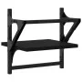 Estantes de pared con barras 2 unidades negro 30x25x30 cm by , Shelves and shelves - Ref: Foro24-836233, Price: 19,87 €, Disc...