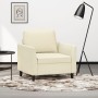 Sillón cuero sintético crema 60 cm by , Sofas - Ref: Foro24-359324, Price: 134,06 €, Discount: %