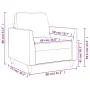 Kunstledersessel in Cremefarbe, 60 cm. von , Sofas - Ref: Foro24-359324, Preis: 131,89 €, Rabatt: %