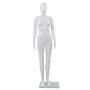 Maniquí de mujer completo base de vidrio blanco brillante 175cm