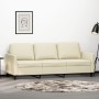 3-Sitzer-Sofa aus cremefarbenem Kunstleder, 180 cm von , Sofas - Ref: Foro24-359339, Preis: 246,20 €, Rabatt: %