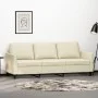3-Sitzer-Sofa aus cremefarbenem Kunstleder, 180 cm von , Sofas - Ref: Foro24-359339, Preis: 243,39 €, Rabatt: %