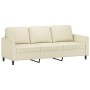 3-Sitzer-Sofa aus cremefarbenem Kunstleder, 180 cm von , Sofas - Ref: Foro24-359339, Preis: 246,20 €, Rabatt: %