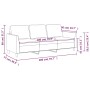 3-Sitzer-Sofa aus cremefarbenem Kunstleder, 180 cm von , Sofas - Ref: Foro24-359339, Preis: 246,20 €, Rabatt: %