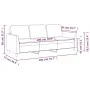 Sofá de 3 plazas de cuero sintético color crema 180 cm by , Sofas - Ref: Foro24-359339, Price: 243,39 €, Discount: %