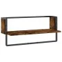 Wandregal mit Stange aus geräucherter Eiche 65x25x30 cm von , Regale und Regale - Ref: Foro24-836290, Preis: 20,91 €, Rabatt: %