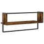 Estantes de pared con barra roble ahumado 65x25x30 cm by , Shelves and shelves - Ref: Foro24-836290, Price: 20,91 €, Discount: %