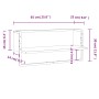 Wandregal mit Stange aus geräucherter Eiche 65x25x30 cm von , Regale und Regale - Ref: Foro24-836290, Preis: 21,18 €, Rabatt: %