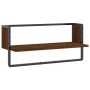Wandregal mit brauner Eichenstange 65x25x30 cm von , Regale und Regale - Ref: Foro24-836292, Preis: 21,79 €, Rabatt: %
