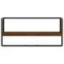 Estante de pared con barra marrón roble 65x25x30 cm by , Shelves and shelves - Ref: Foro24-836292, Price: 21,50 €, Discount: %