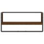 Estante de pared con barra marrón roble 65x25x30 cm by , Shelves and shelves - Ref: Foro24-836292, Price: 21,79 €, Discount: %
