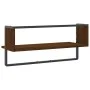 Estante de pared con barra marrón roble 65x25x30 cm by , Shelves and shelves - Ref: Foro24-836292, Price: 21,50 €, Discount: %