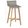Garden dining set 5 pieces solid acacia wood by vidaXL, Garden sets - Ref: Foro24-44222, Price: 402,19 €, Discount: %