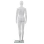 Maniquí de mujer completo base de vidrio blanco brillante 175cm