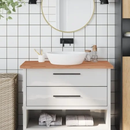 Massive Badezimmer-Arbeitsplatte aus Buchenholz 100x50x2,5 cm von , Arbeitsplatten - Ref: Foro24-356002, Preis: 84,53 €, Raba...
