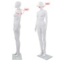 Maniquí de mujer completo base de vidrio blanco brillante 175cm