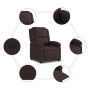Sillón reclinable de tela marrón oscuro by , Armchairs - Ref: Foro24-371756, Price: 192,16 €, Discount: %