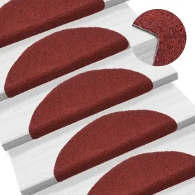Stair mat 15 pcs red punched fabric 56x17x3 cm by vidaXL, Stair mats - Ref: Foro24-132694, Price: 39,76 €, Discount: %