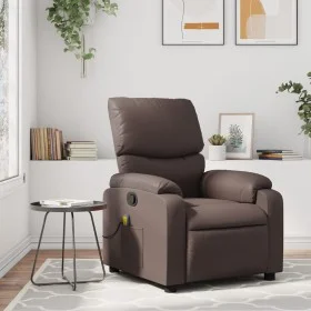 Massage-Sessel mit verstellbarer Rückenlehne aus braunem Kunstleder. von , Sessel - Ref: Foro24-373443, Preis: 269,29 €, Raba...