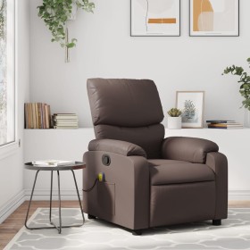Sillón de masaje reclinable cuero sintético marrón by , Armchairs - Ref: Foro24-373443, Price: 274,42 €, Discount: %