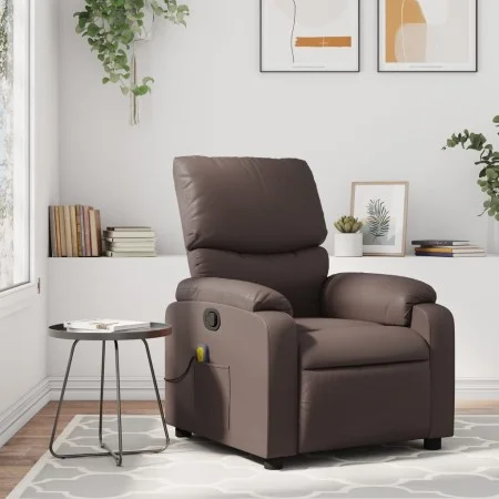 Sillón de masaje reclinable cuero sintético marrón by , Armchairs - Ref: Foro24-373443, Price: 269,29 €, Discount: %