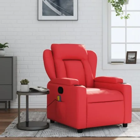 Sillón de masaje reclinable cuero sintético rojo by , Armchairs - Ref: Foro24-372439, Price: 252,60 €, Discount: %